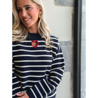 Pull Ligné Paloma - Bleu marine