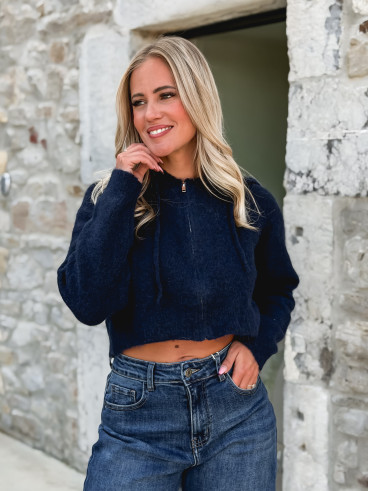 Gilet court Julinne - Bleu marine
