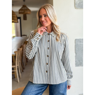 Chemise lignée Dorie - Bleu marine