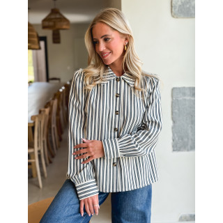 Chemise lignée Dorie - Bleu marine