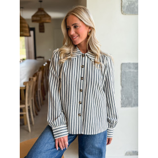Chemise lignée Dorie - Bleu marine