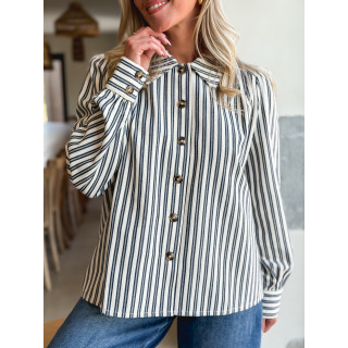 Chemise lignée Dorie - Bleu marine