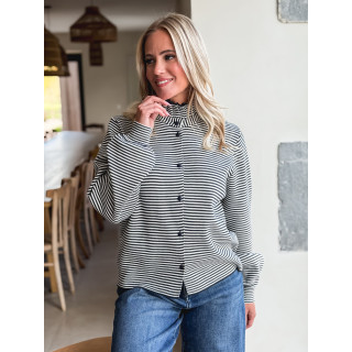 Gilet ligné Hélina - Bleu marine