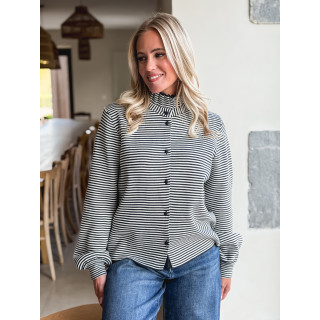 Gilet ligné Hélina - Bleu marine