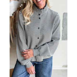 Gilet ligné Hélina - Bleu marine