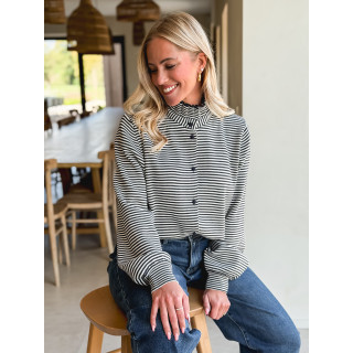 Gilet ligné Hélina - Bleu marine
