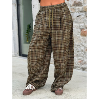 Pantalon à carreaux Vahiné - Kaki