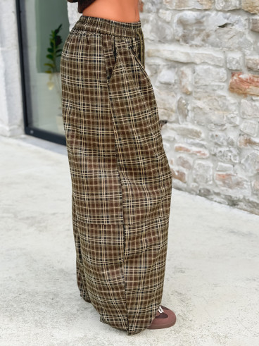 Pantalon à carreaux Vahiné - Kaki