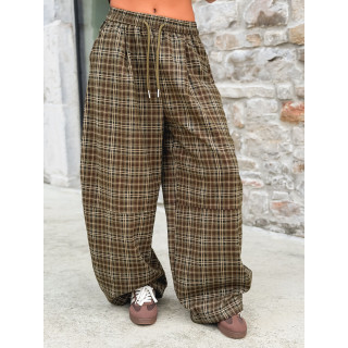 Pantalon à carreaux Vahiné - Kaki