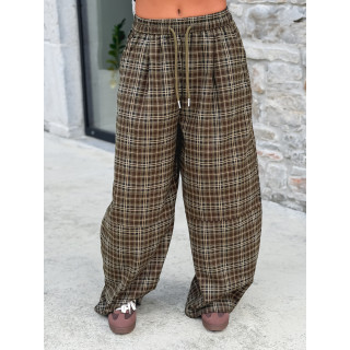 Pantalon à carreaux Vahiné - Kaki