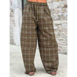 Pantalon à carreaux Vahiné - Kaki