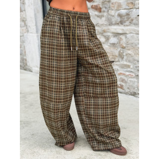 Pantalon à carreaux Vahiné - Kaki