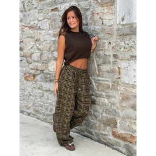 Pantalon à carreaux Vahiné - Kaki