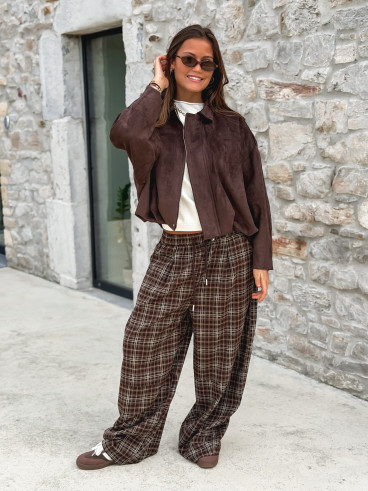 Pantalon à carreaux Vahiné - Marron Pantalon à carreaux Vahiné - Marron