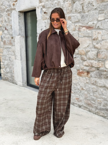 Pantalon à carreaux Vahiné - Marron Pantalon à carreaux Vahiné - Marron