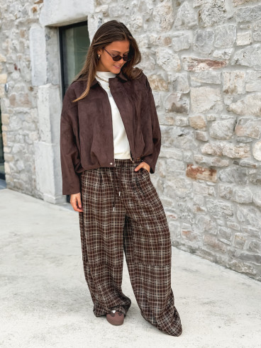 Pantalon à carreaux Vahiné - Marron Pantalon à carreaux Vahiné - Marron