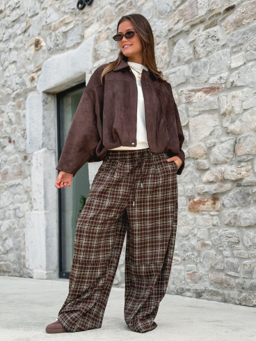 Pantalon à carreaux Vahiné - Marron Pantalon à carreaux Vahiné - Marron