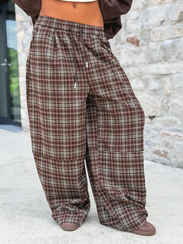 Pantalon à carreaux Vahiné - Marron Pantalon à carreaux Vahiné - Marron