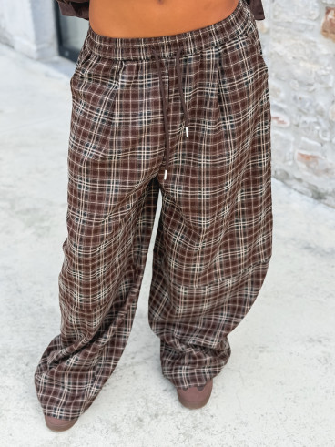 Pantalon à carreaux Vahiné - Marron Pantalon à carreaux Vahiné - Marron