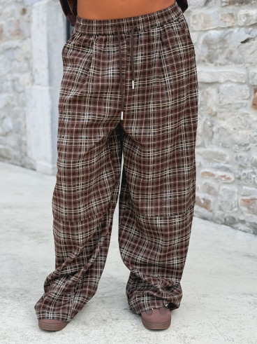 Pantalon à carreaux Vahiné - Marron Pantalon à carreaux Vahiné - Marron