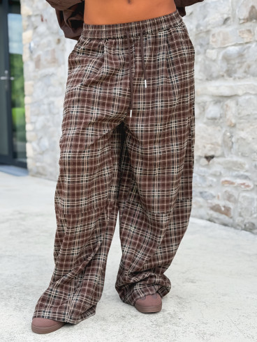 Pantalon à carreaux Vahiné - Marron Pantalon à carreaux Vahiné - Marron