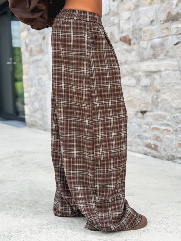 Pantalon à carreaux Vahiné - Marron Pantalon à carreaux Vahiné - Marron