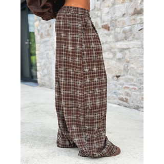 Pantalon à carreaux Vahiné - Marron