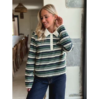 Polo ligné Idaline - Vert