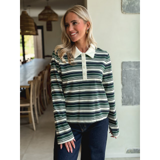 Polo ligné Idaline - Vert