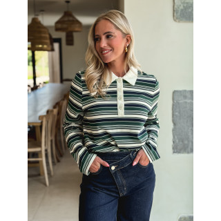 Polo ligné Idaline - Vert