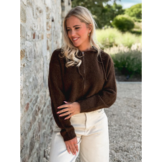 Gilet court Julinne - Chocolat
