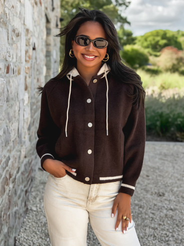 Veste Aléthéa - Chocolat/Beige Veste Aléthéa - Chocolat/Beige