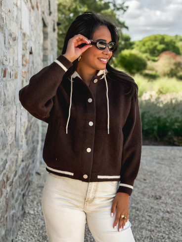 Veste Aléthéa - Chocolat/Beige Veste Aléthéa - Chocolat/Beige