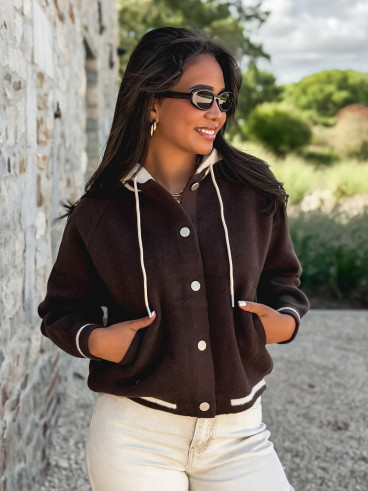 Veste Aléthéa - Chocolat/Beige Veste Aléthéa - Chocolat/Beige