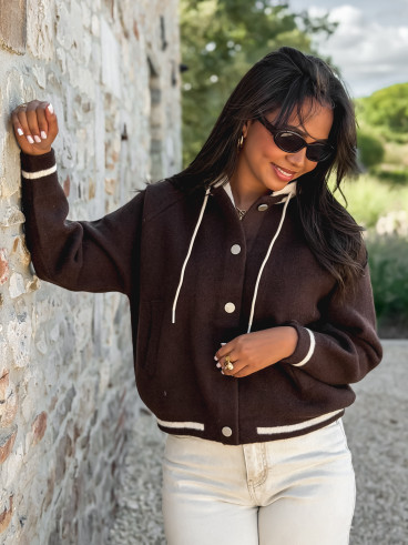 Veste Aléthéa - Chocolat/Beige