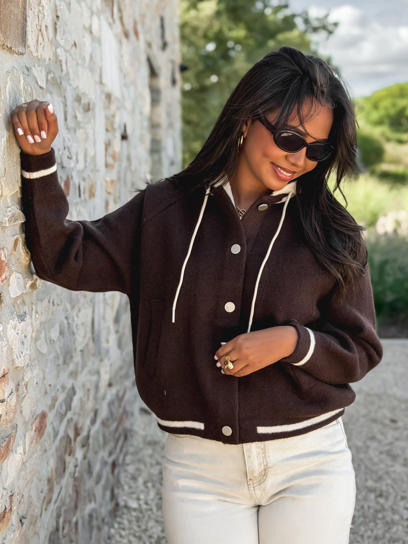 Veste Aléthéa - Chocolat/Beige Veste Aléthéa - Chocolat/Beige