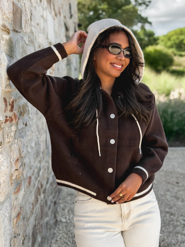 Veste Aléthéa - Chocolat/Beige