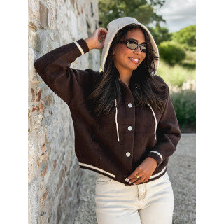 Veste Aléthéa - Chocolat/Beige