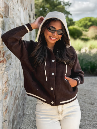 Veste Aléthéa - Chocolat/Beige Veste Aléthéa - Chocolat/Beige