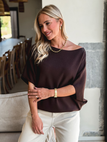 Blouse Althéana - Chocolat Blouse Althéana - Chocolat