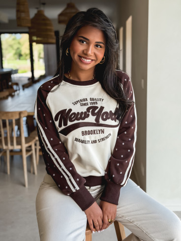 Pull "New York" - Chocolat Pull "New York" - Chocolat