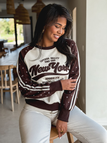 Pull "New York" - Chocolat
