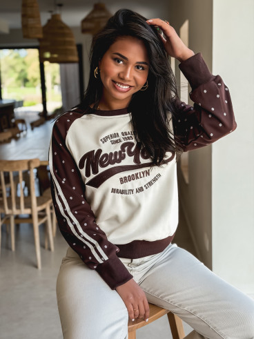 Pull "New York" - Chocolat Pull "New York" - Chocolat