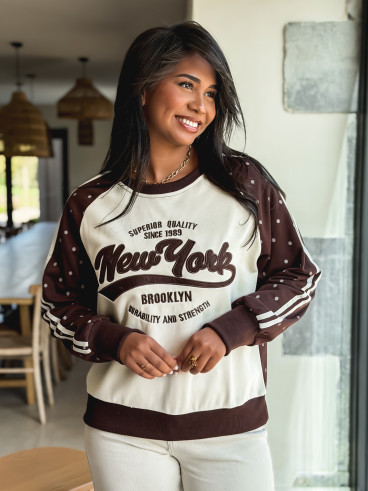 Pull "New York" - Chocolat
