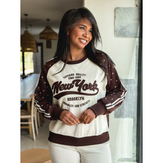 Pull "New York" - Chocolat