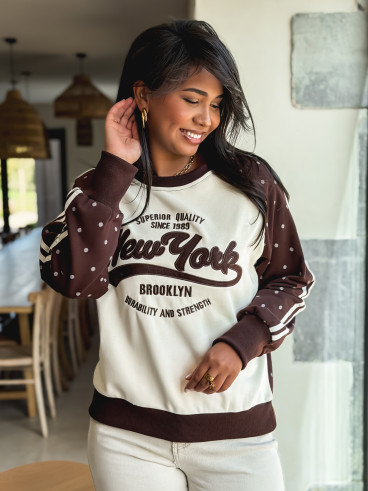 Pull "New York" - Chocolat Pull "New York" - Chocolat