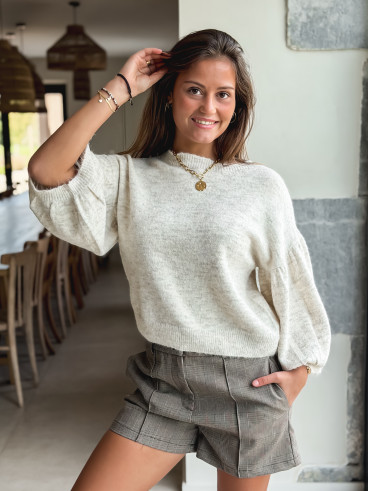 Pull Loucine - Beige chiné Pull Loucine - Beige chiné