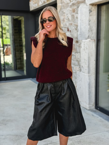 Pull sans manches livia - Cerise noire Pull sans manches livia - Cerise noire