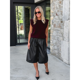 Pull sans manches livia - Cerise noire