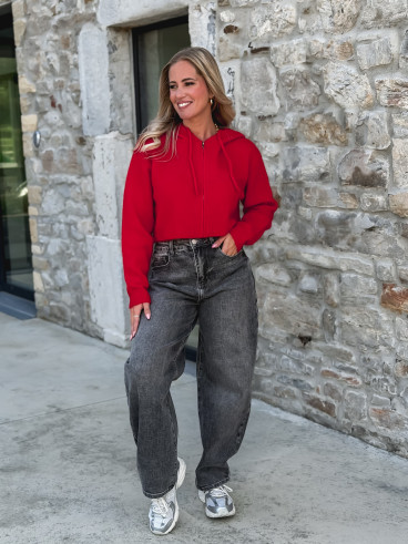 Gilet court Julinne - Rouge